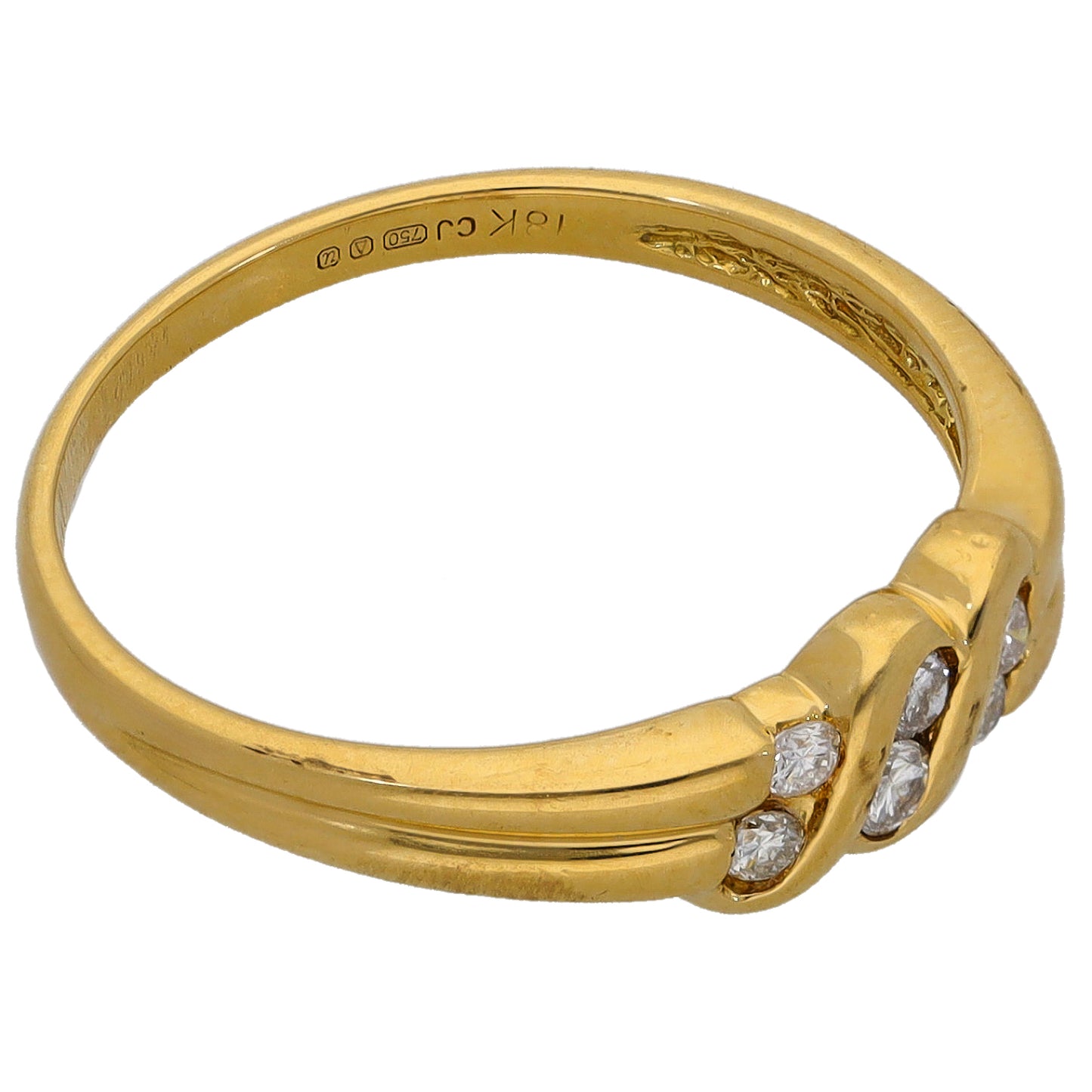 18ct Gold 0.12ct Diamond Dress/Cocktail Ring Size N