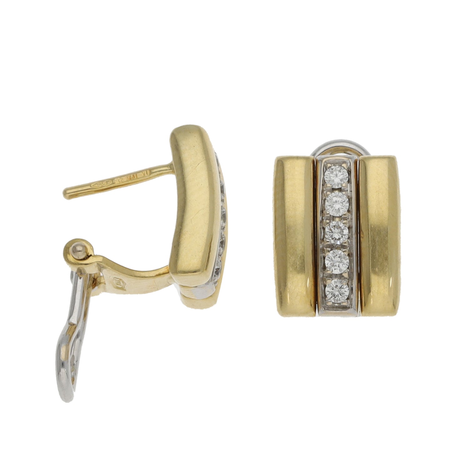 18ct Bicolour Gold 0.30ct Diamond Dress/Cocktail Earrings