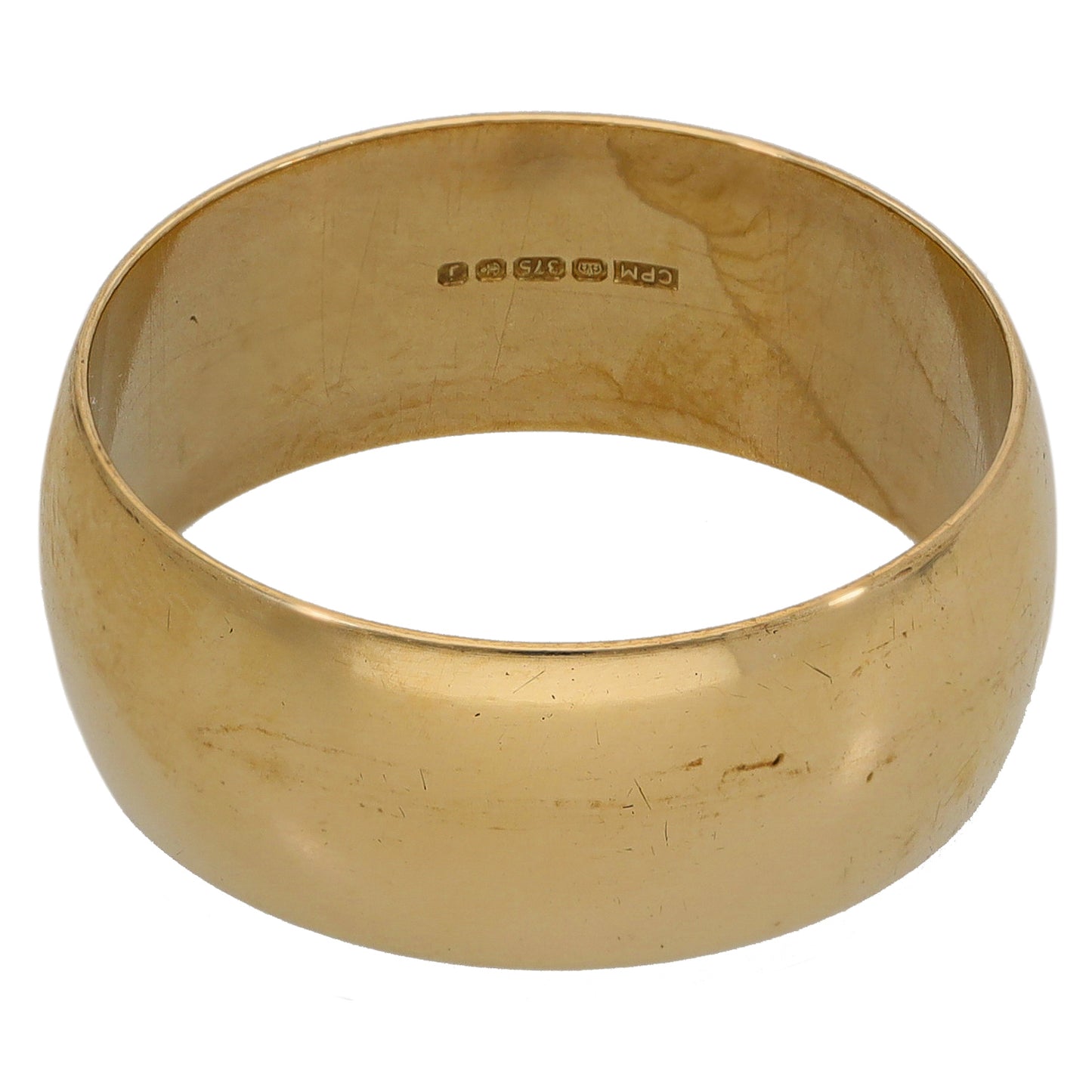 9ct Gold Plain Wedding Ring Size R