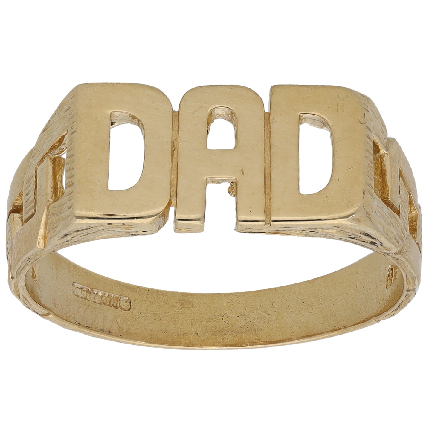 9ct Gold Dad Ring Size W