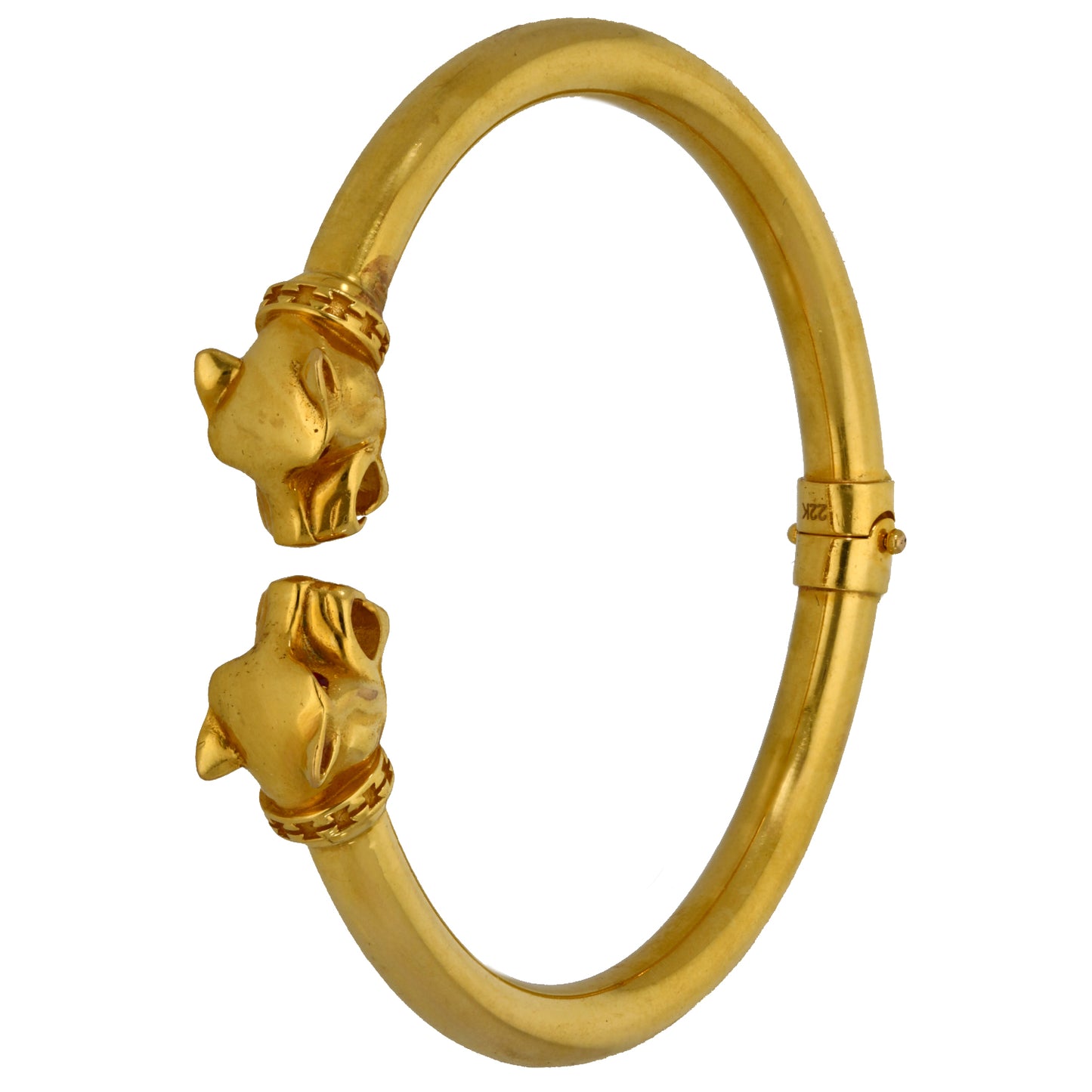 22ct Gold Imitation Gems Torque Bangle