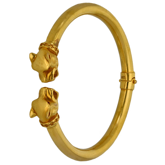 22ct Gold Imitation Gems Torque Bangle