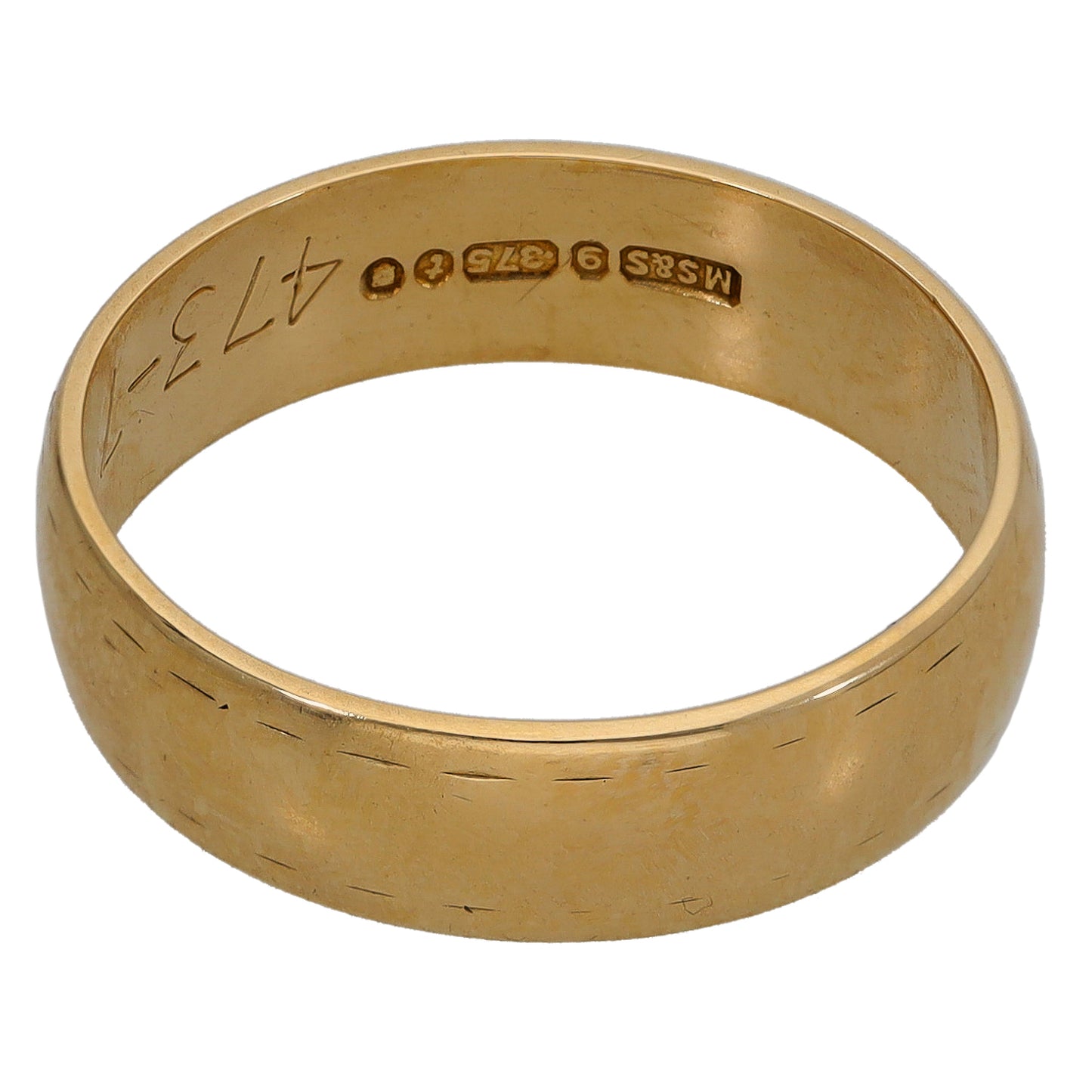 9ct Gold Plain Wedding Ring Size O