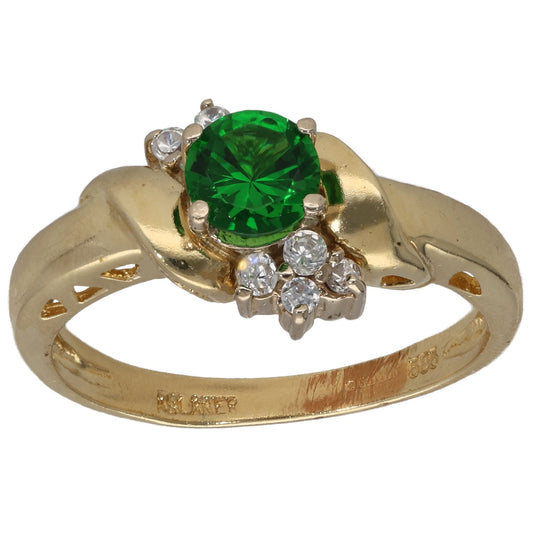 14ct Gold Imitation Gems Dress/Cocktail Ring Size P