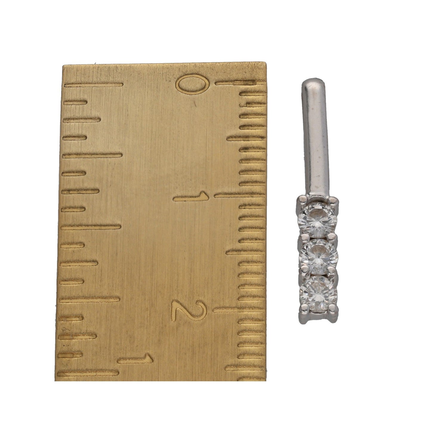 18ct White Gold 0.30ct Diamond Three Stone Pendant
