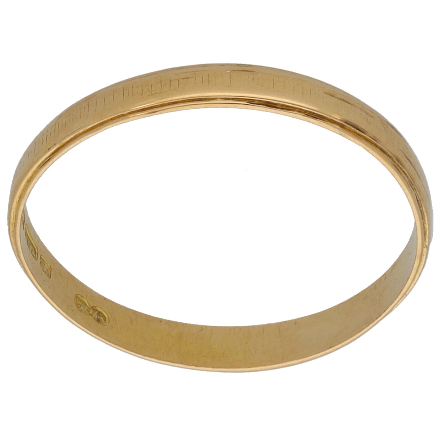 18ct Gold Plain Wedding Ring Size N