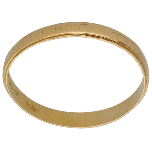 18ct Gold Plain Wedding Ring Size N