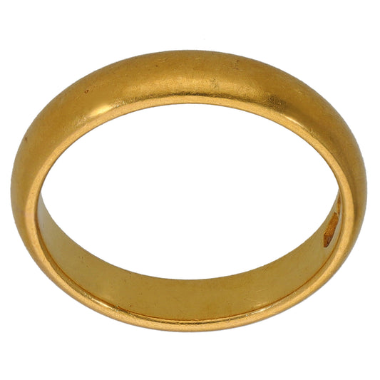 22ct Gold Plain Wedding Ring Size M