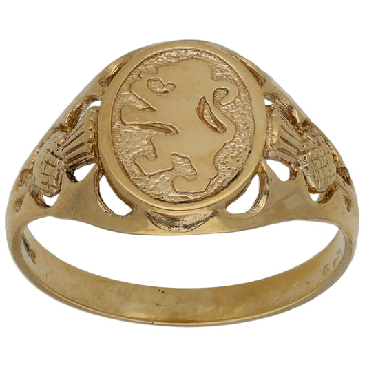 9ct Gold Emblem Ring Size P