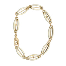 Load image into Gallery viewer, 9ct Gold 0.09ct Diamond Fancy Stone Set Bracelet
