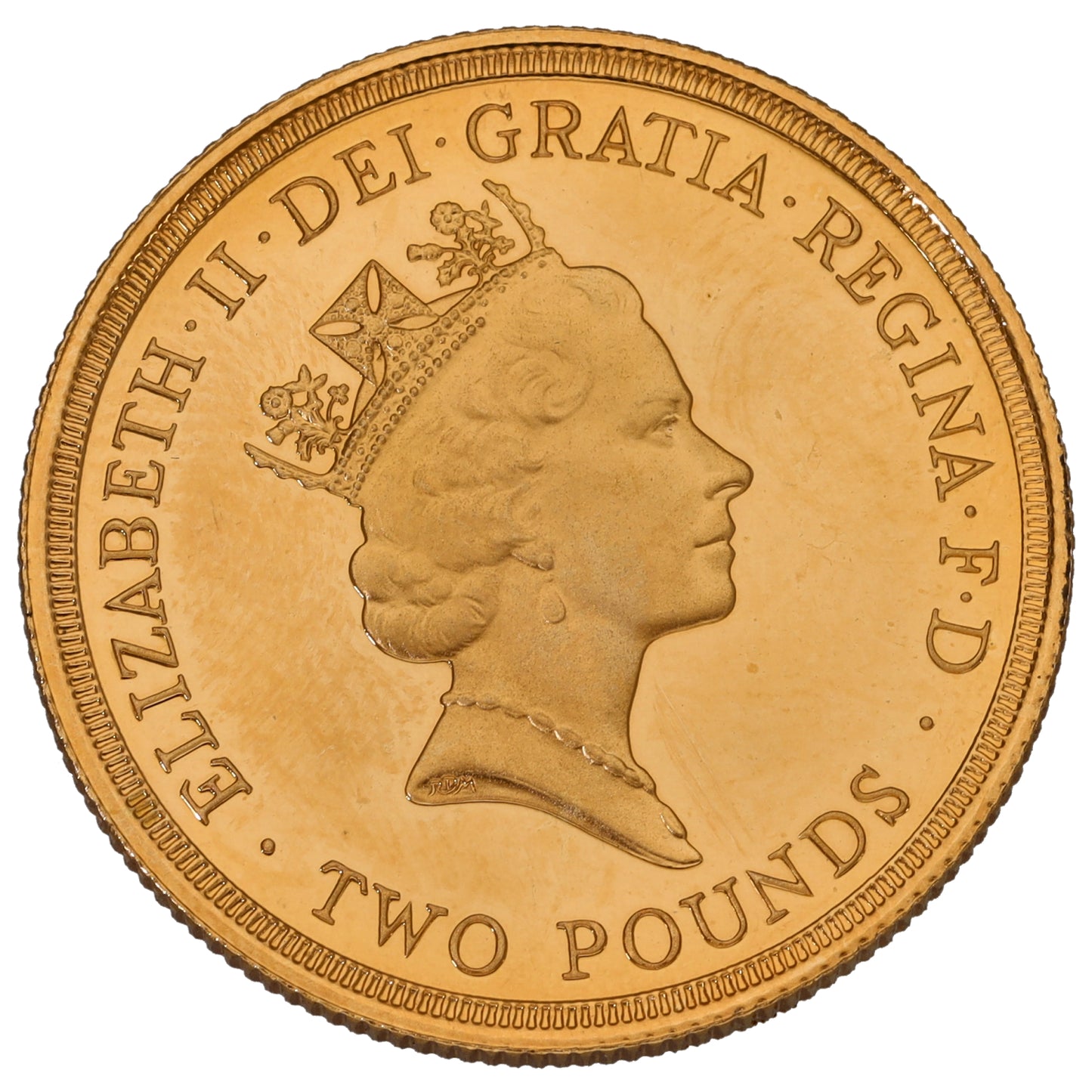 22ct Gold Queen Elizabeth II Double Sovereign Coin 1986