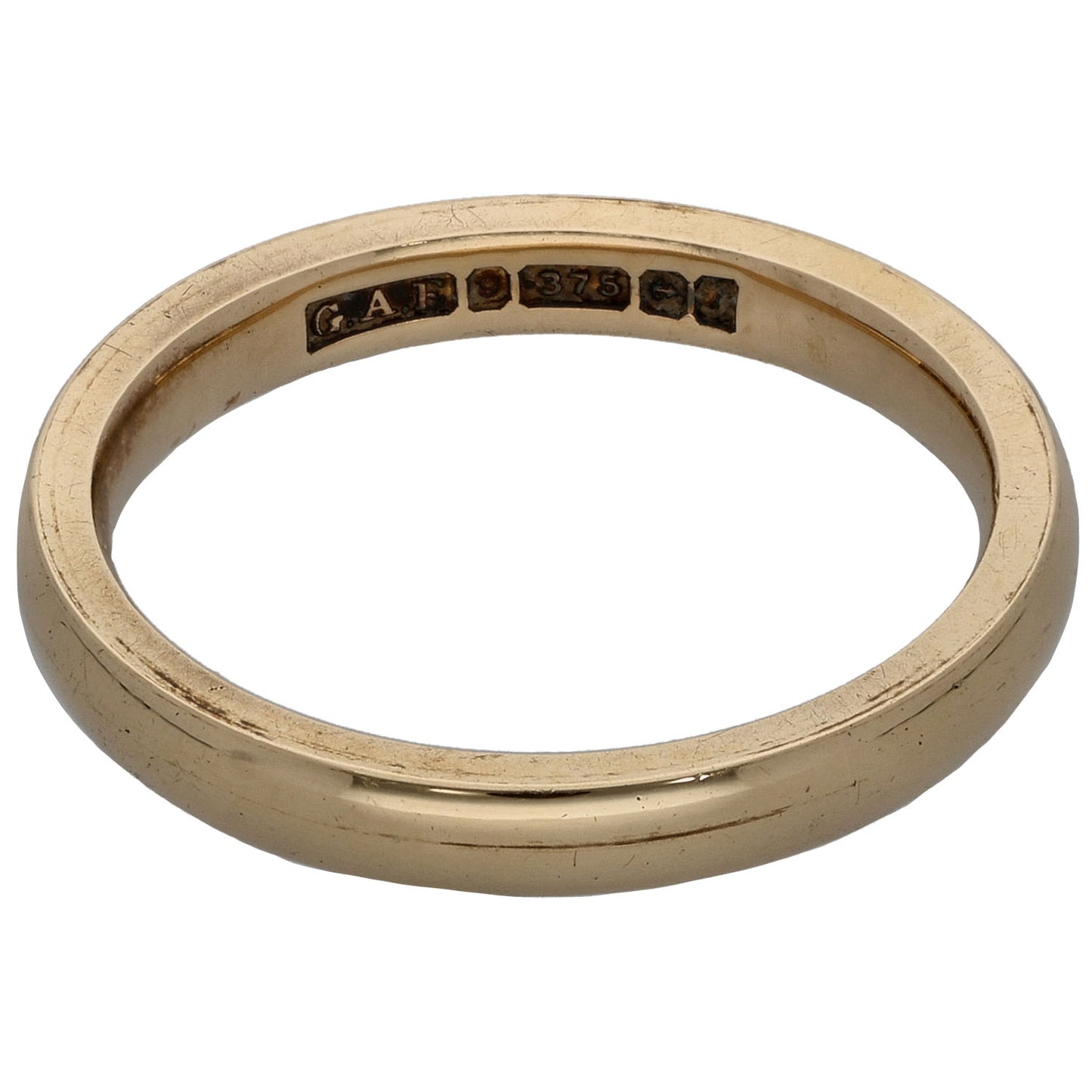 9ct Gold Plain Wedding Ring Size M