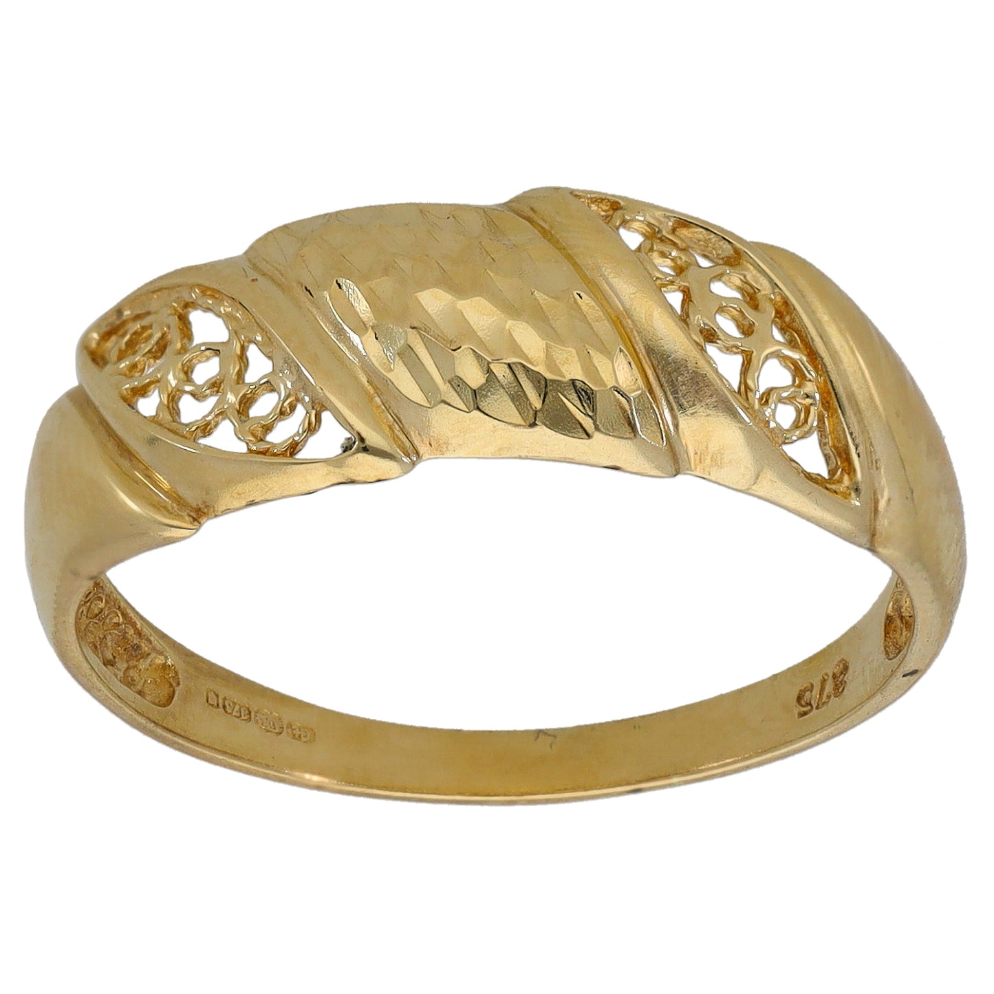9ct Gold Alternative Ring Size S