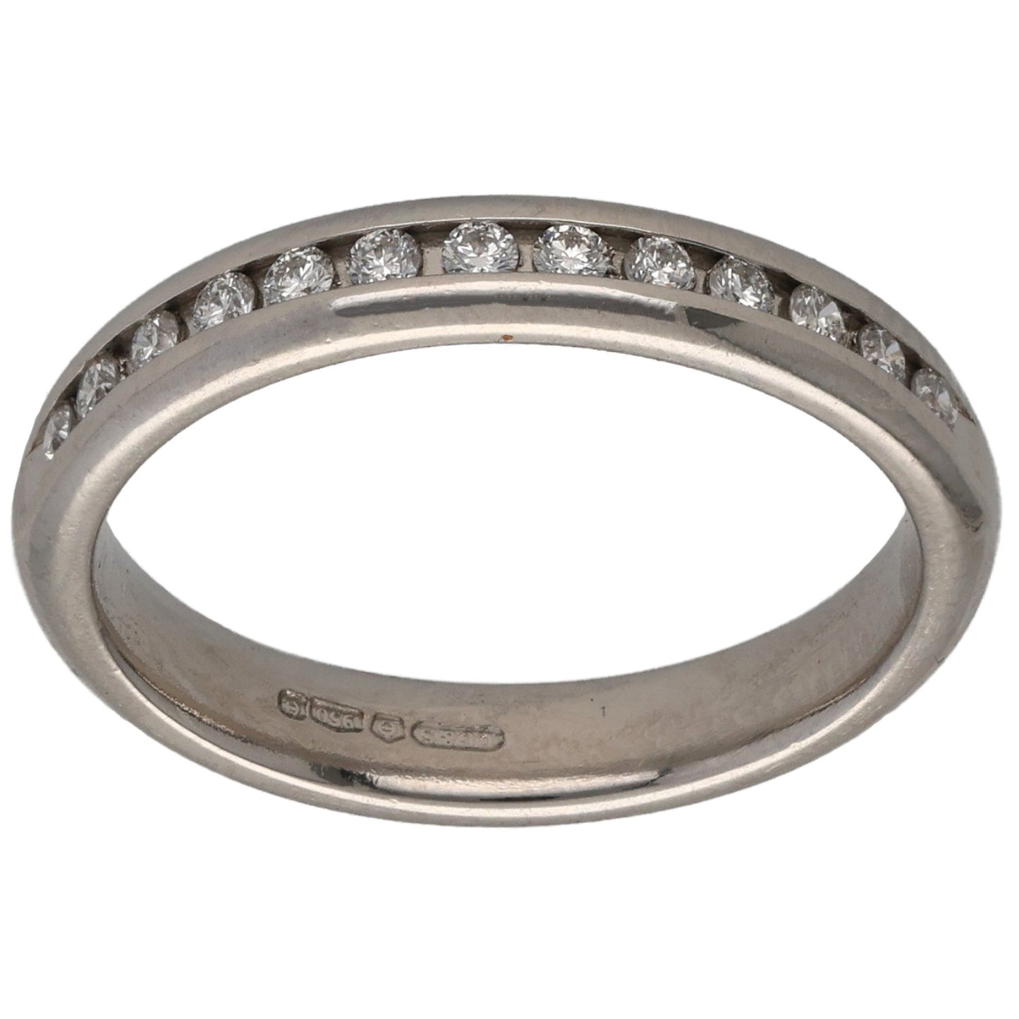 Platinum 0.26ct Diamond Half Eternity Ring Size L