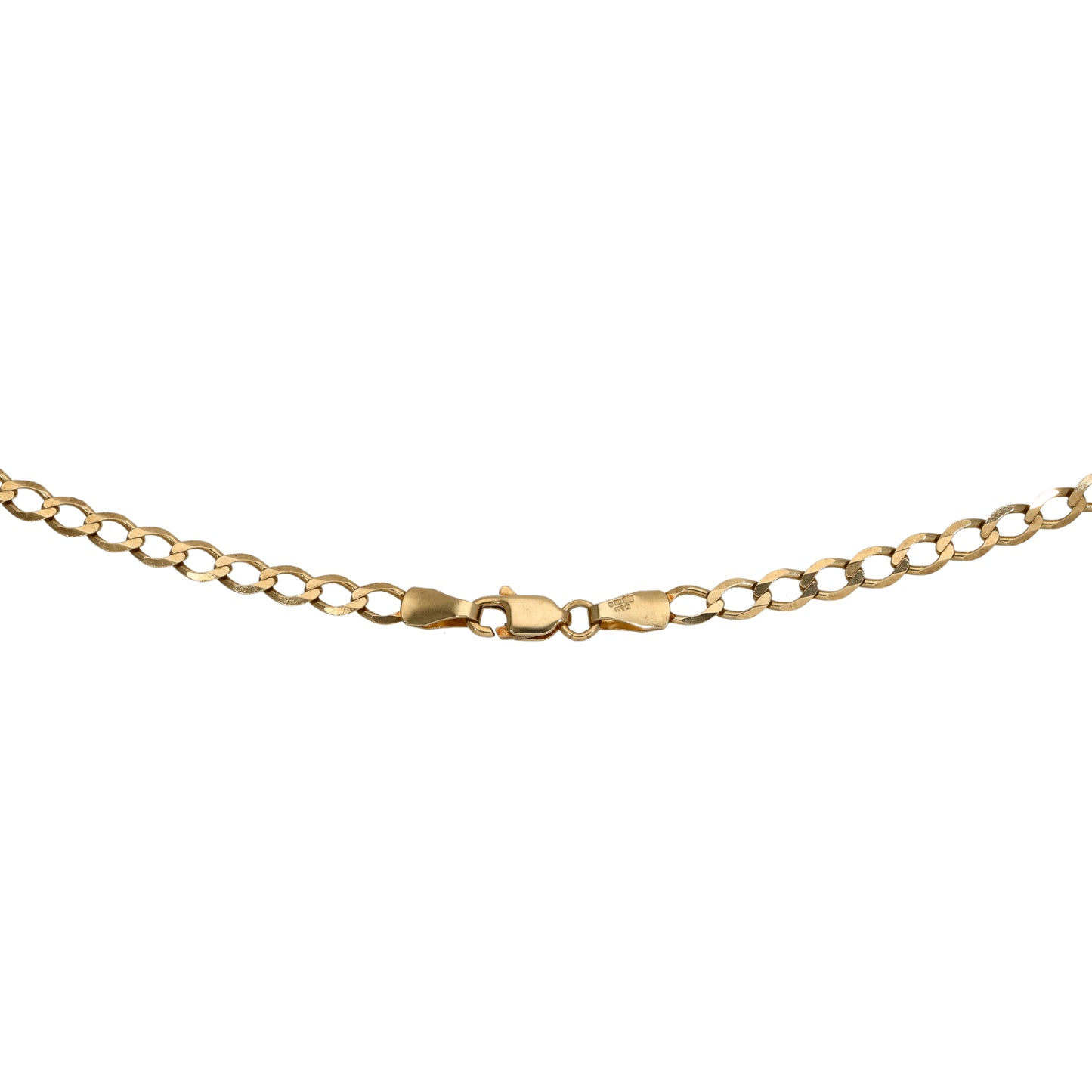 9ct Gold Curb Chain 18"