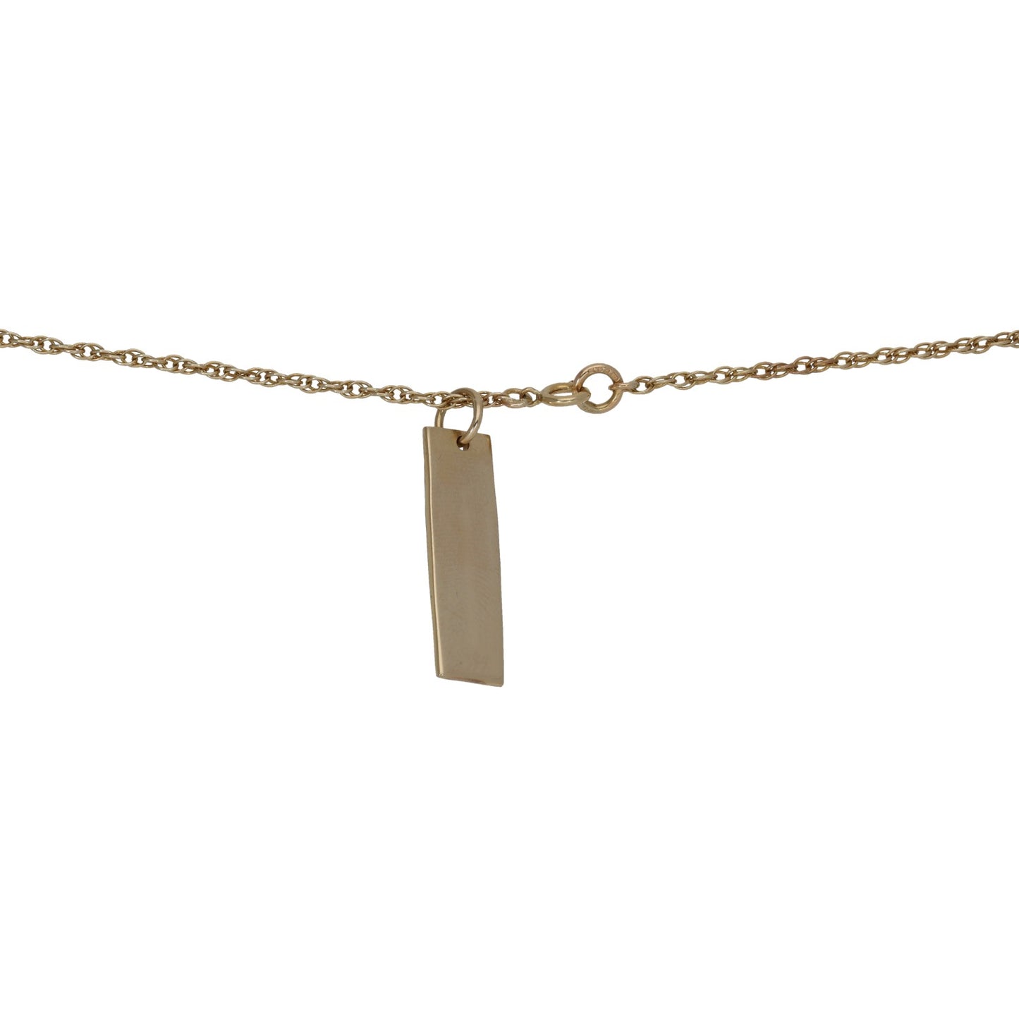 9ct Gold Ingot Pendant With Chain