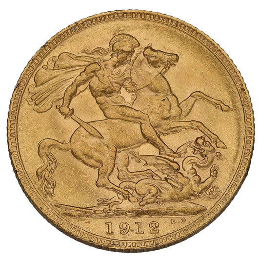 22ct Gold King George V Full Sovereign Coin 1912