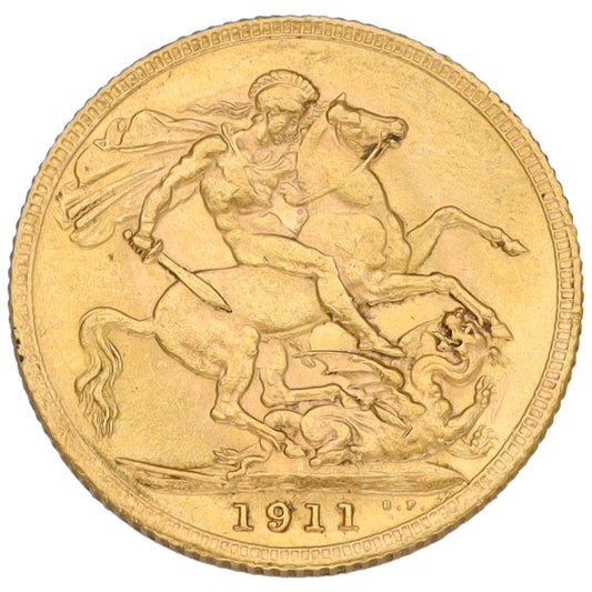 22ct Gold King George V Full Sovereign Coin 1911