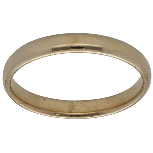 Plain gold band ring with smooth profile