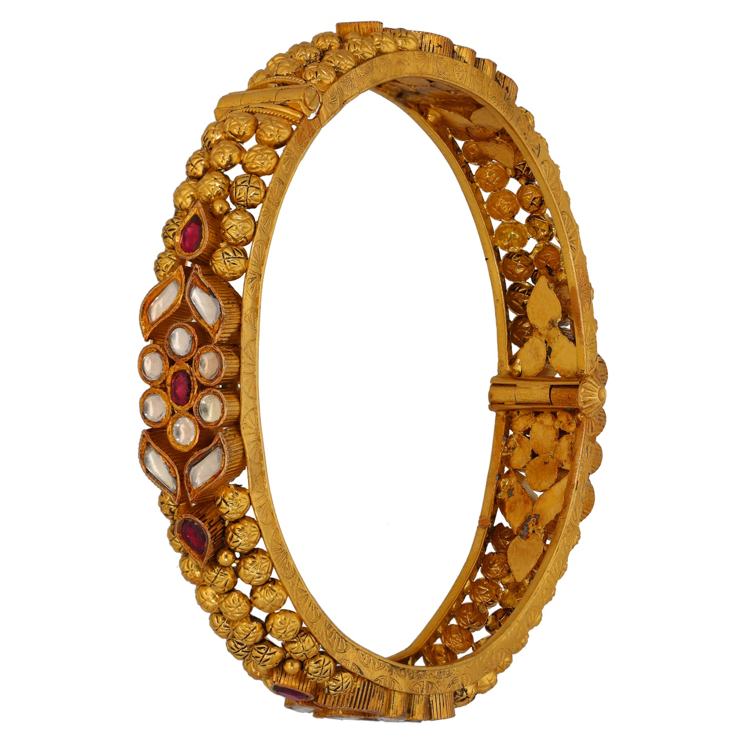 22ct Gold Imitation Hinged/Clasp Bangle