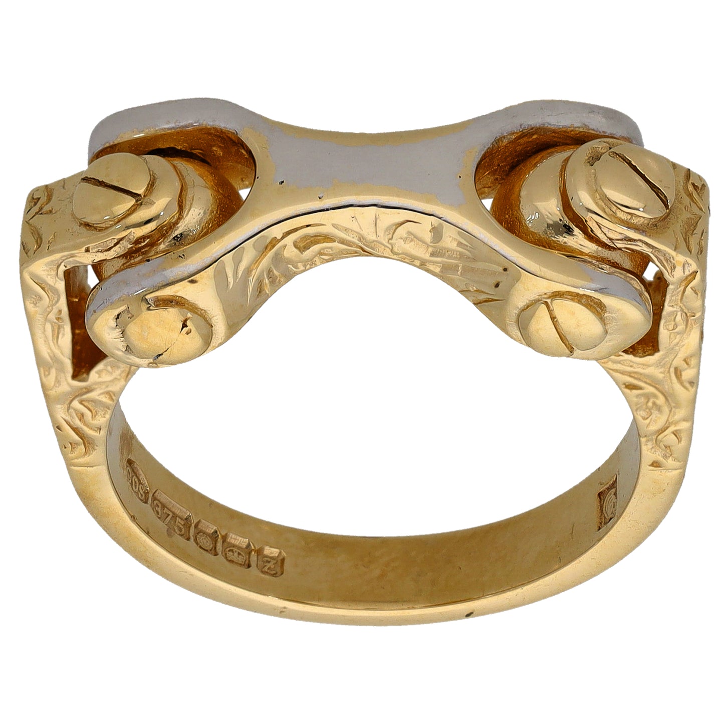 9ct Bicolour Gold Alternative Ring Size Q