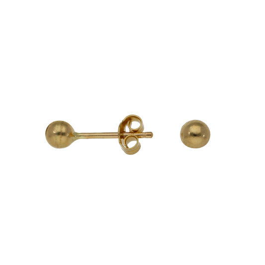 New 14ct Gold Ball Stud Earrings