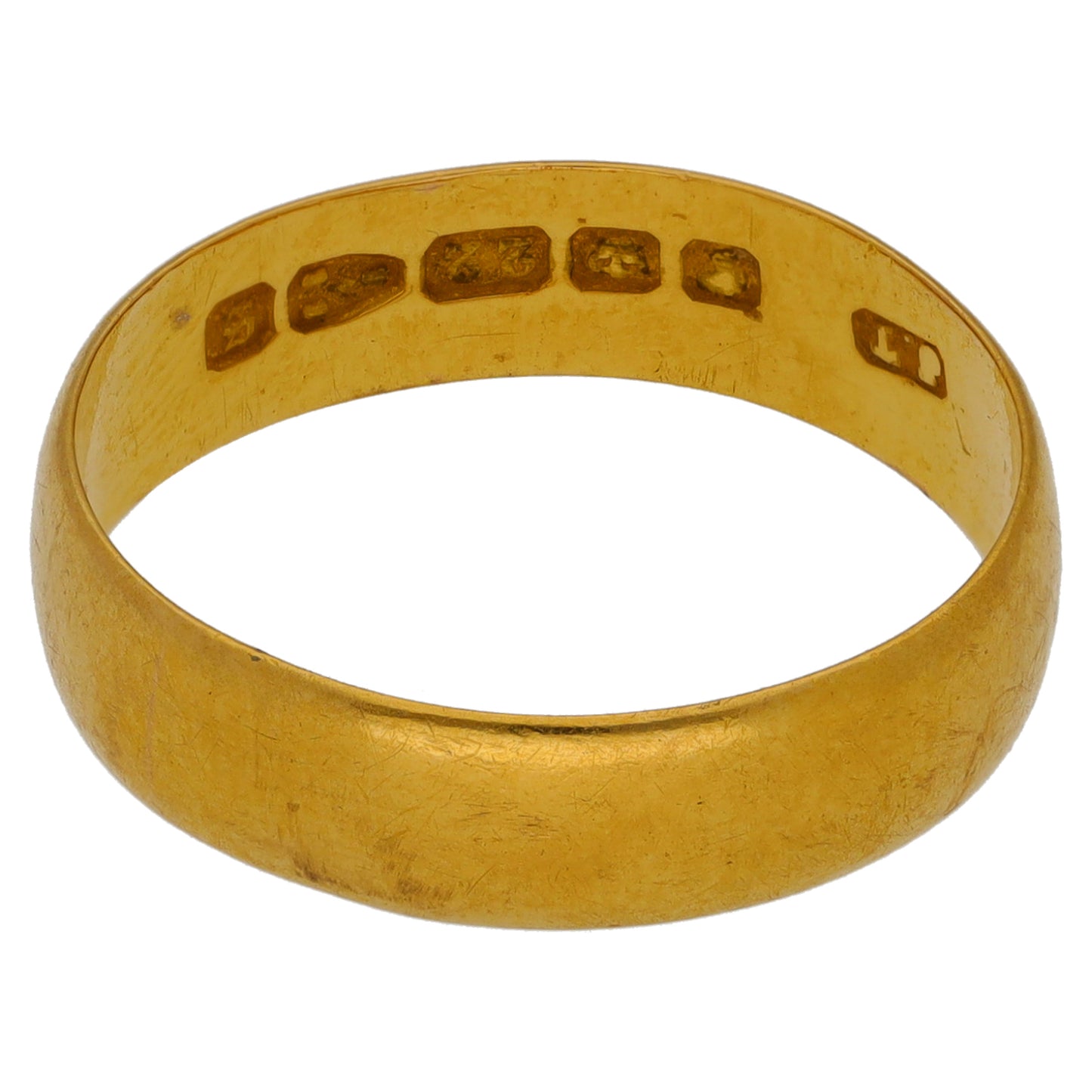 22ct Gold Plain Wedding Ring Size O