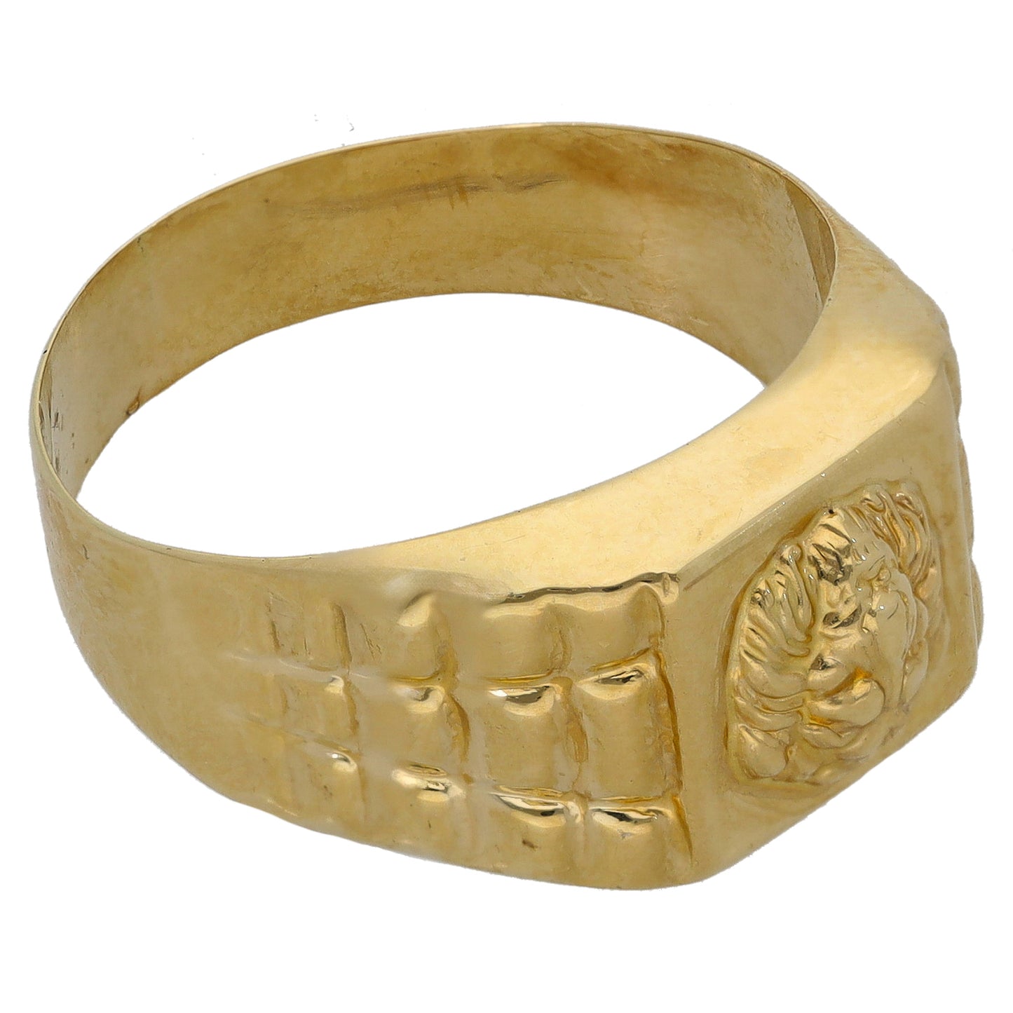 14ct Gold Crest/Emblem Signet Ring Size V