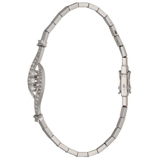 18ct White Gold 0.50ct Diamond Fancy Bracelet