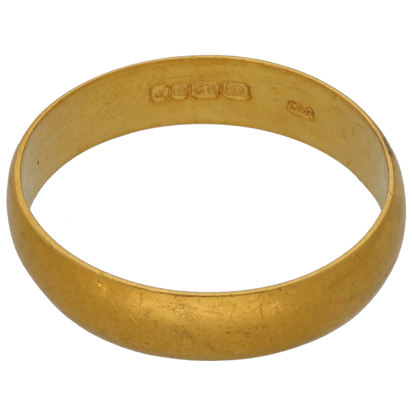 22ct Gold Plain Wedding Ring Size T