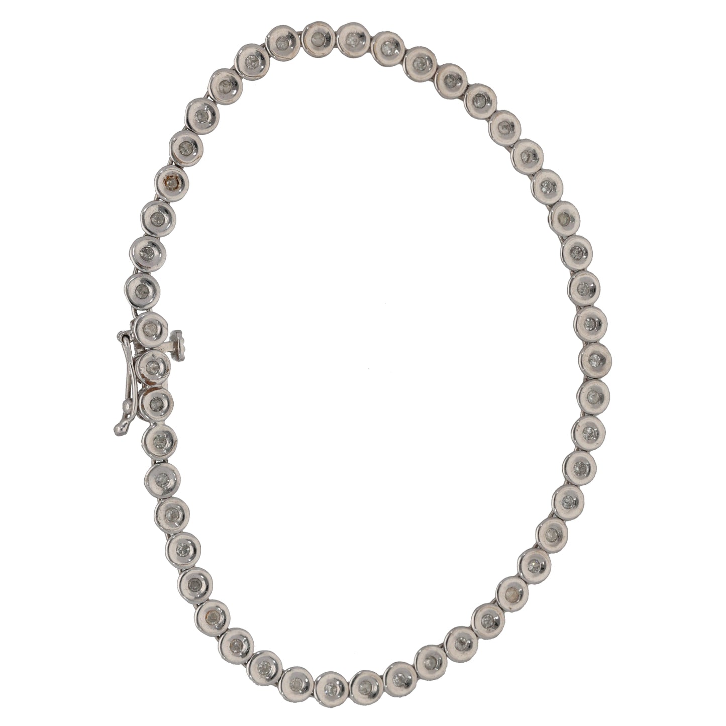 9ct White Gold 0.50ct Diamond Line/Tennis Bracelet