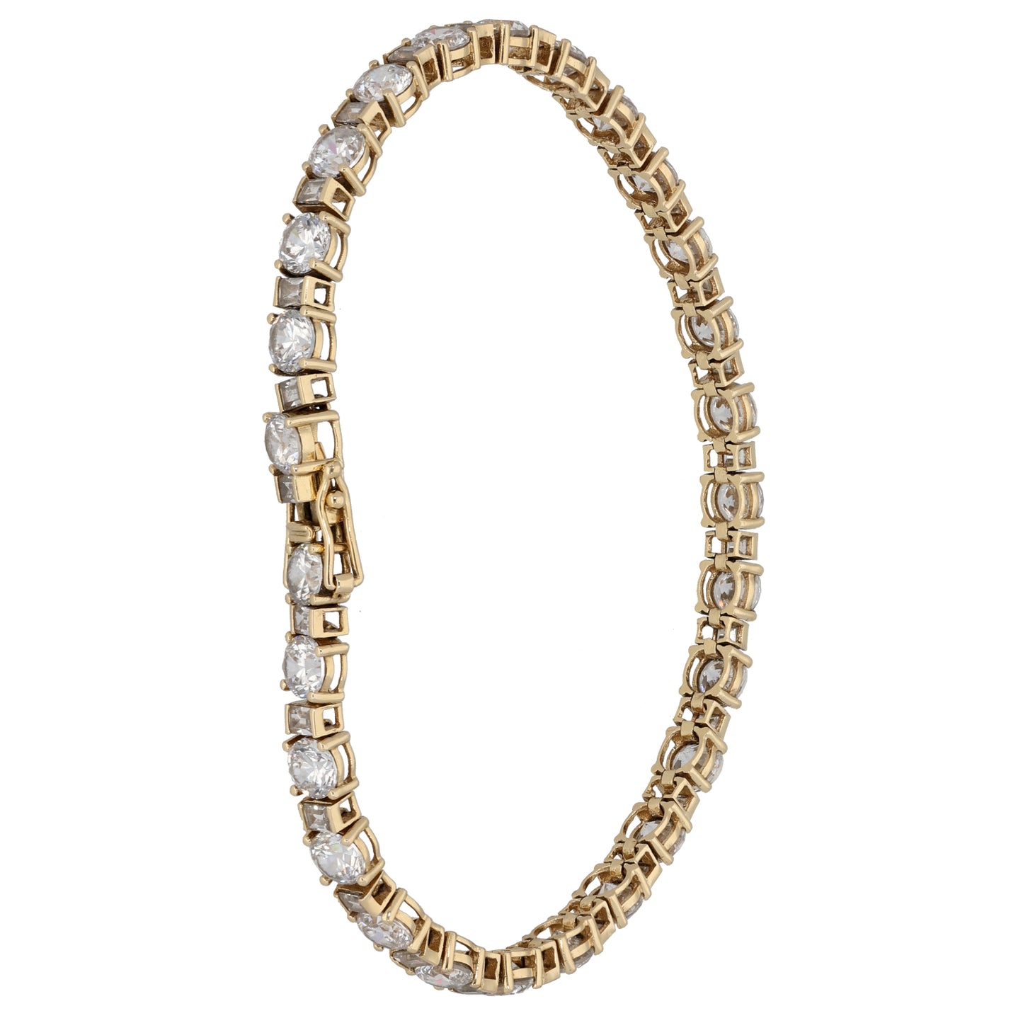 14ct Gold Cubic Zirconia Line/Tennis Bracelet