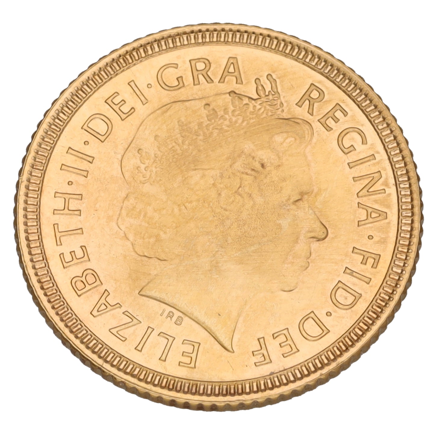 22ct Gold Queen Elizabeth II Half Sovereign Coin 2002