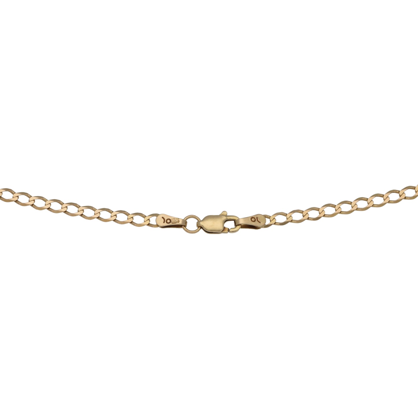 9ct Gold Curb Chain 18"
