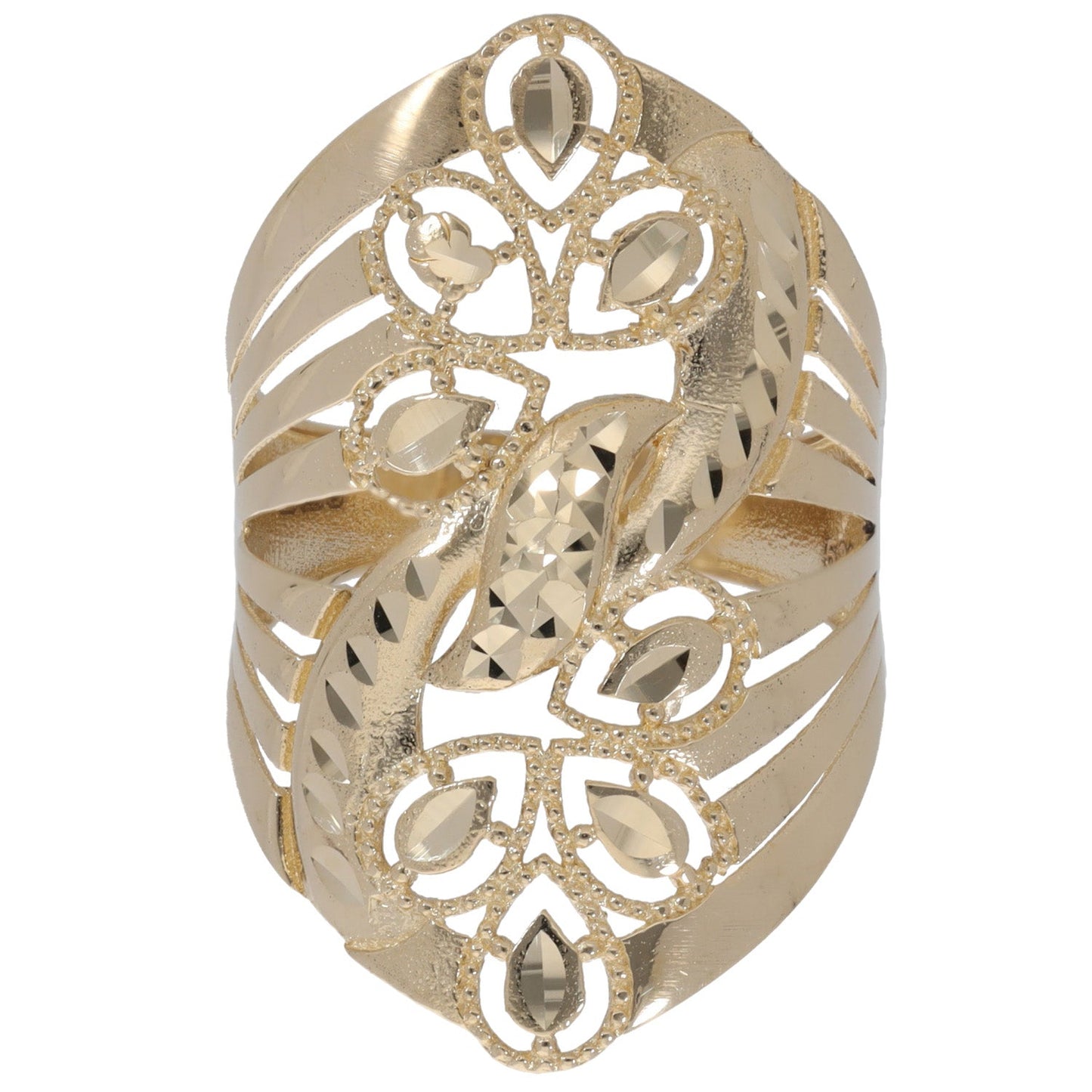 New 14ct Gold Petal Ring