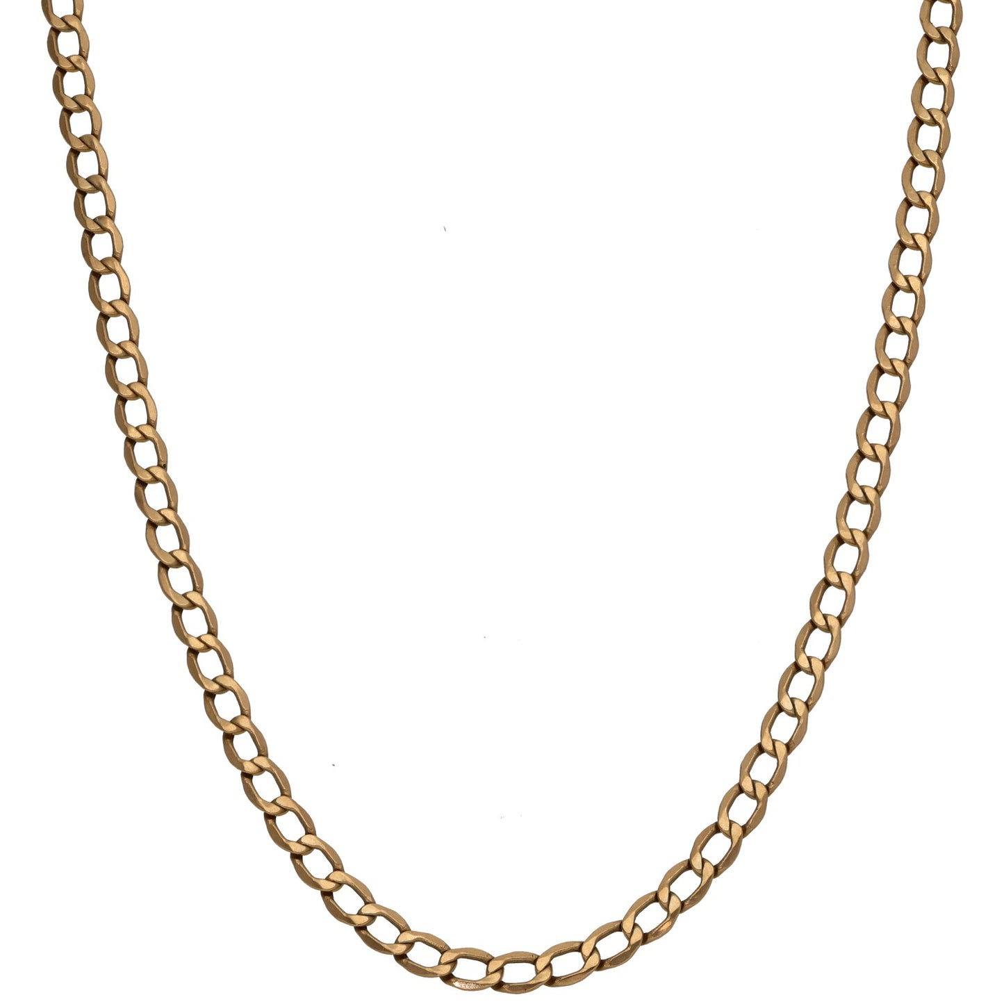9ct Gold Curb Chain 22"