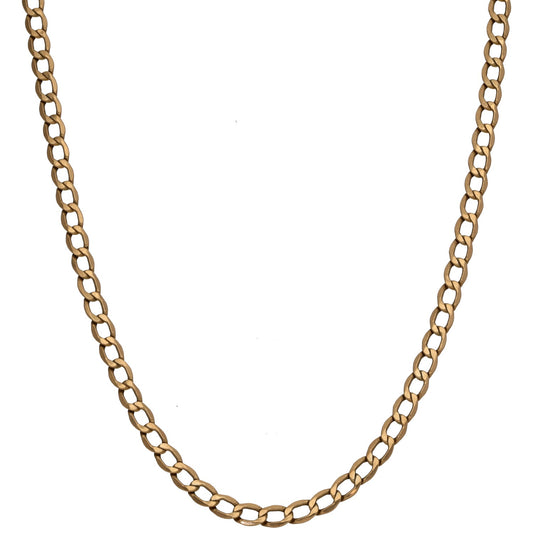 9ct Gold Curb Chain 22"