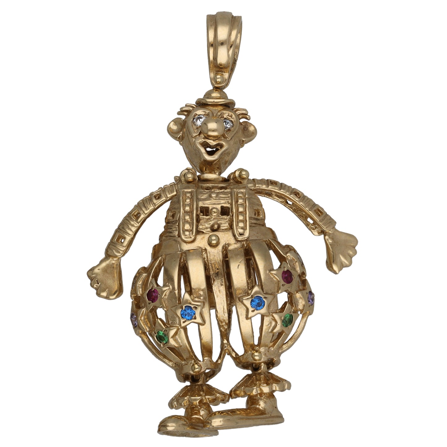 9ct Gold Imitation Clown Pendant