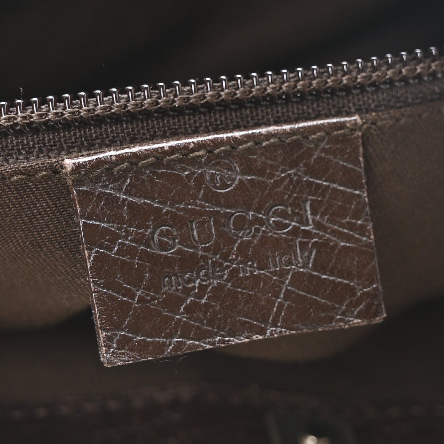 Gucci GG Monogram Plus Flat Vertical Coated Canvas Tote Bag  - Dark Brown