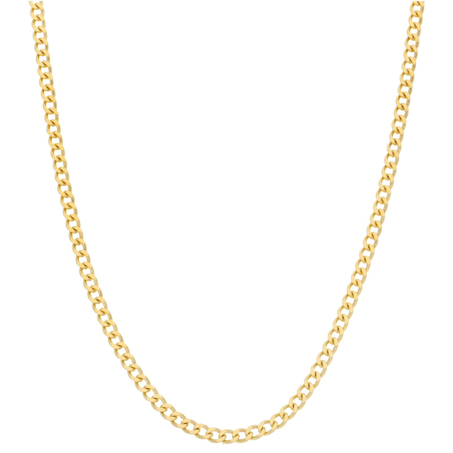 9ct Gold Curb Chain 18"