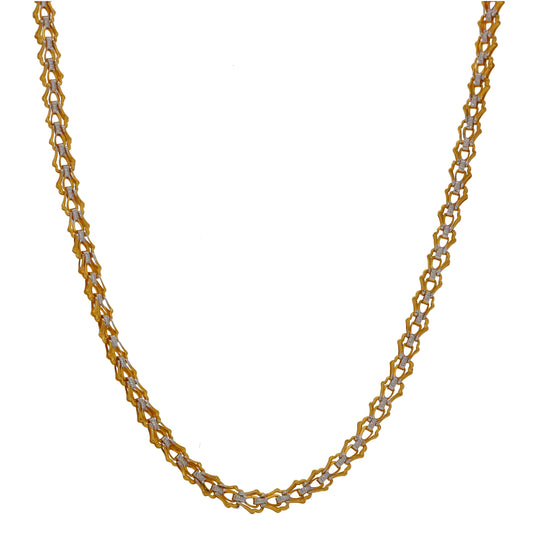 22ct Bicolour Gold Fancy Necklace 18"