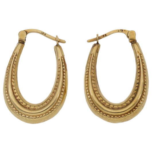 9ct Gold Creole Earrings