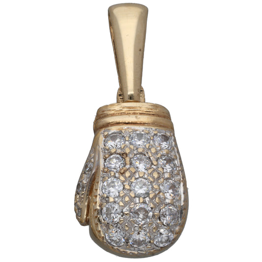 9ct Gold Cubic Zirconia Boxing Glove Pendant