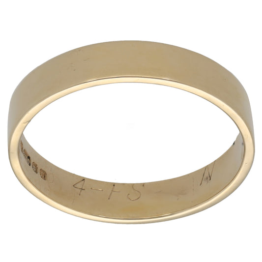 9ct Gold Plain Wedding Ring Size P