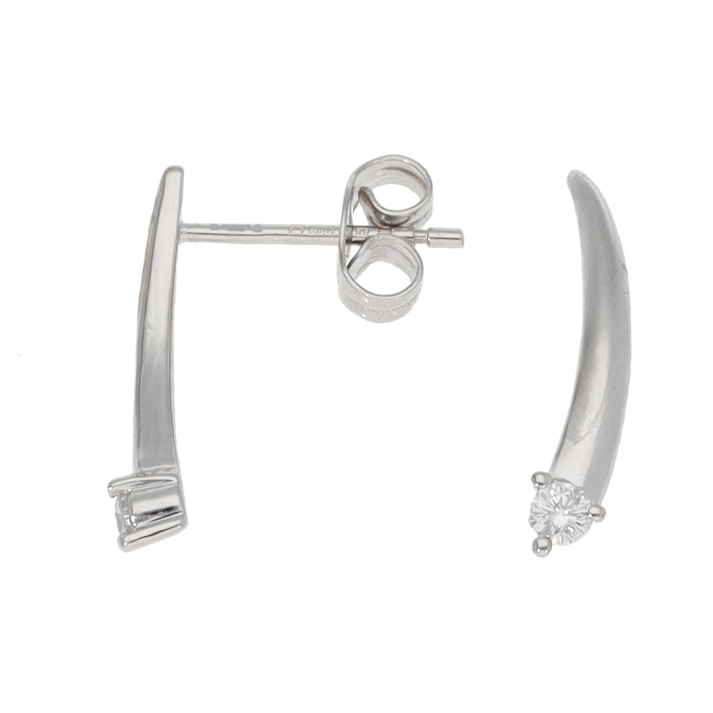 18ct White Gold 0.08ct Diamond Drop Earrings
