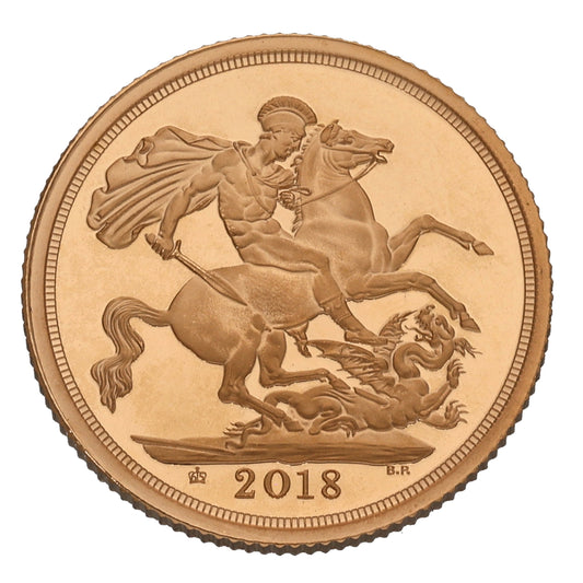 22ct Gold Queen Elizabeth II Full Sovereign Coin 2018
