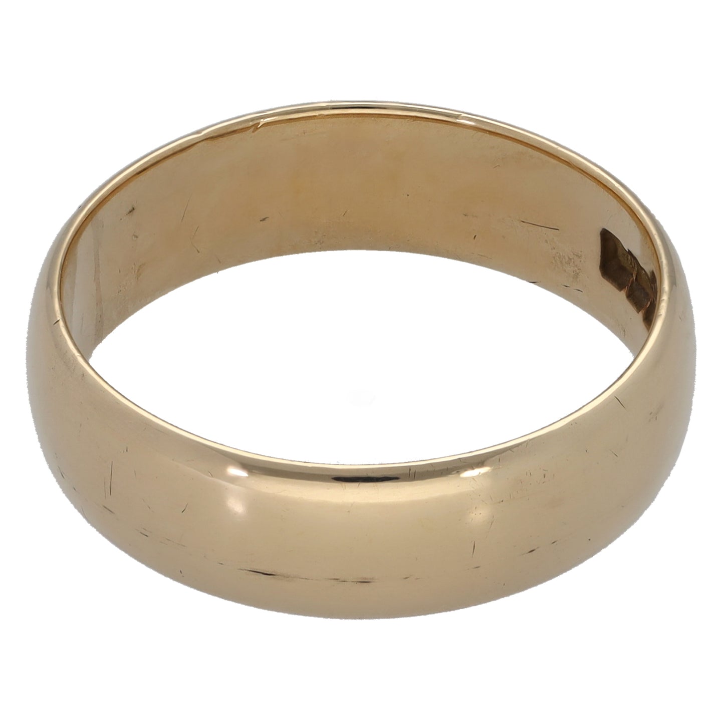 9ct Gold Plain Wedding Ring Size S