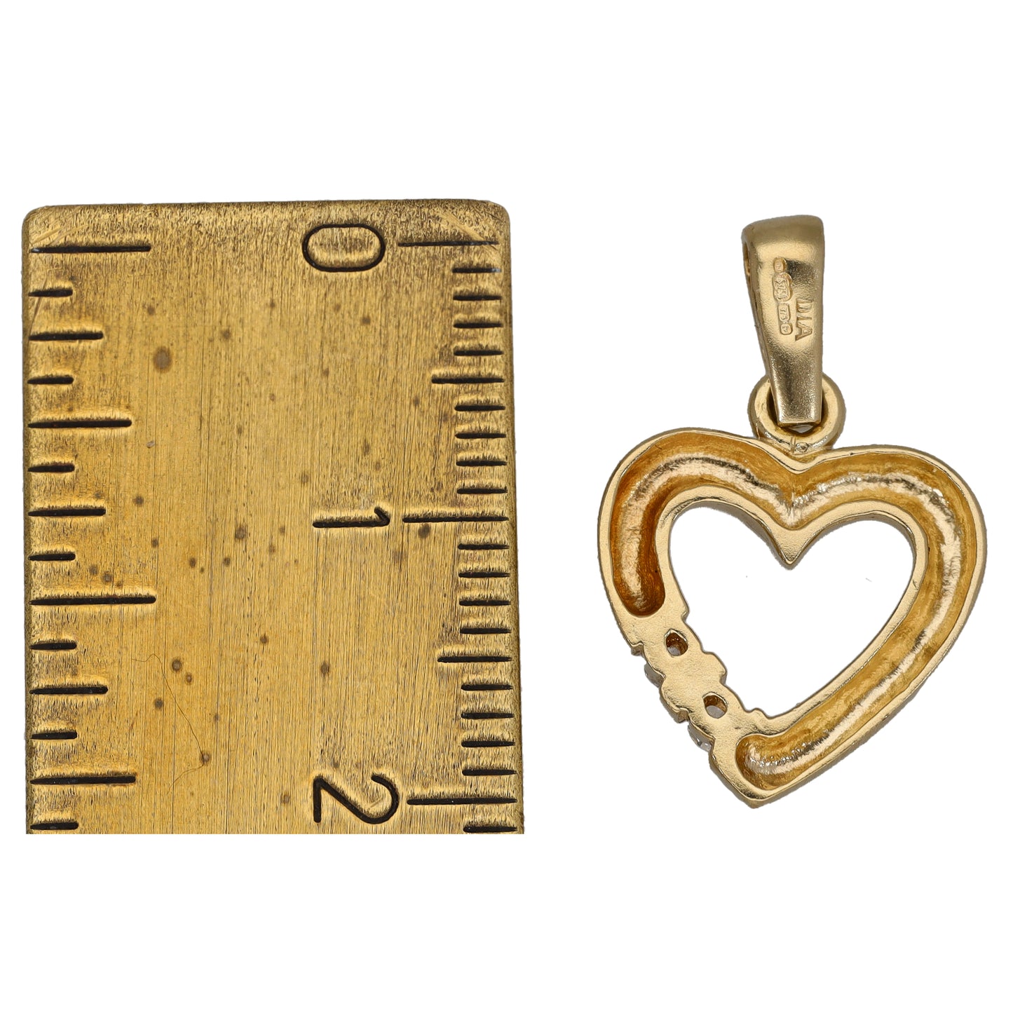 9ct Gold 0.03ct Diamond Heart Pendant