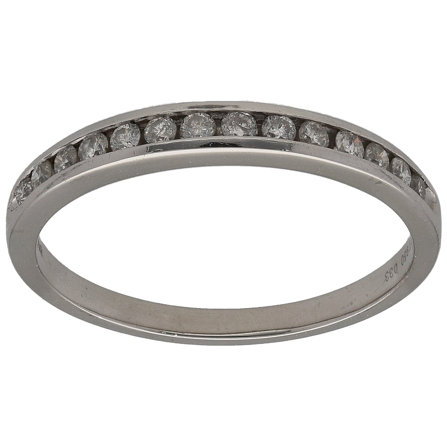 Platinum 0.33ct Diamond Half Eternity Ring Size S