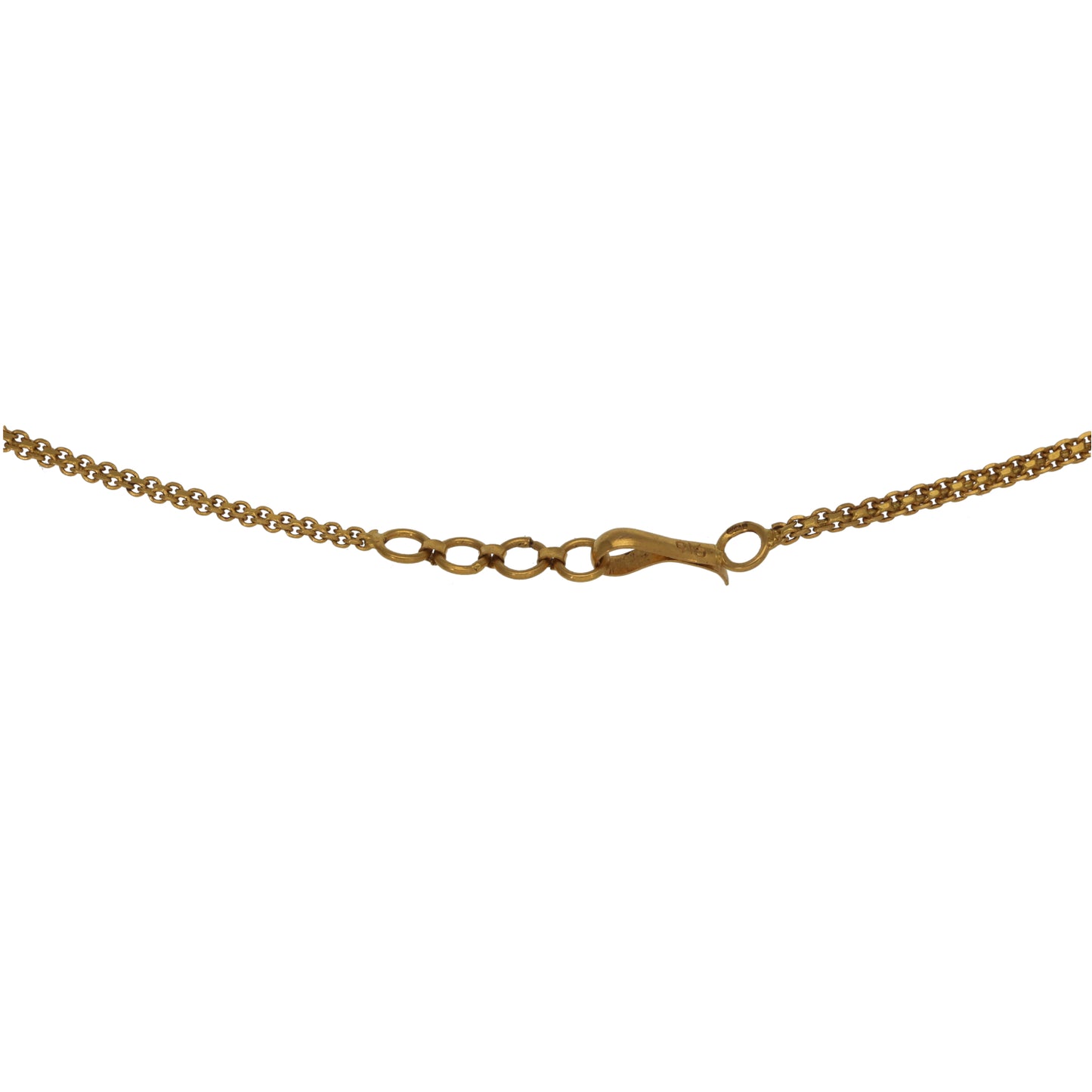 22ct Gold Cultured Pearl & Imitation Gems Fancy Necklace 16"